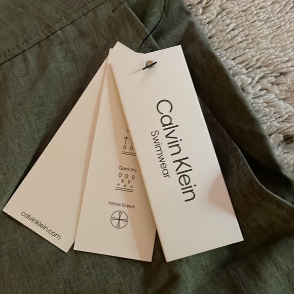 Calvin Klein *NWT* Bathing Suit Large in Olive Green - Picture 2 of 11